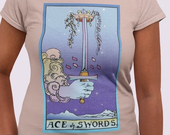 Ace of Swords, Tarot Shirt, Witchy Shirt, Occult Shirt, Witchy Top UNISEX