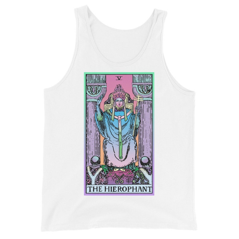 The Hierophant, Yoga Tank Top, Workout Tank, Tarot Clothing, UNISEX FIT image 2