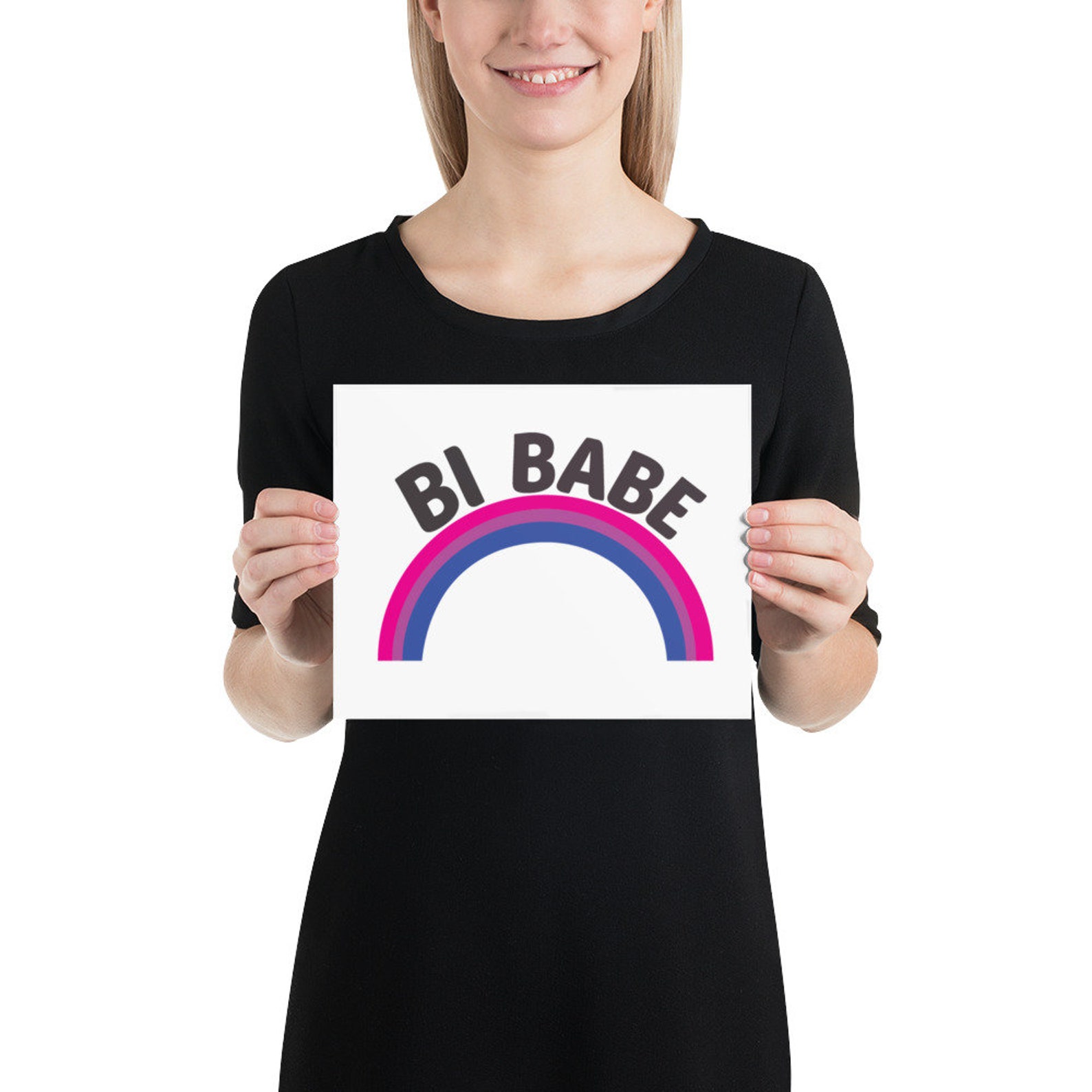 Bisexual Framed Poster Art Print Bi Pride Poly Babe Decor Etsy