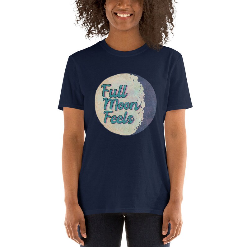 Full Moon Feels Shirt, Witchy Cotton Tee image 6