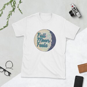 Full Moon Feels Shirt, Witchy Cotton Tee image 8