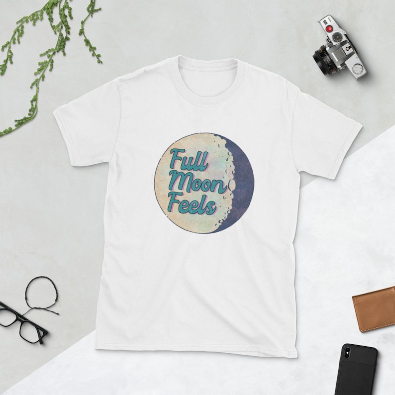Full Moon Feels Shirt, Witchy Cotton Tee image 8
