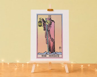 UNFRAMED The Hermit, Tarot Print, Tarot Decor, Witchy Poster.