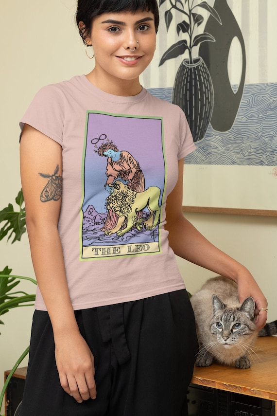 Leo Zodiac Shirt Tarot Inspired Pastel Unisex T-Shirt