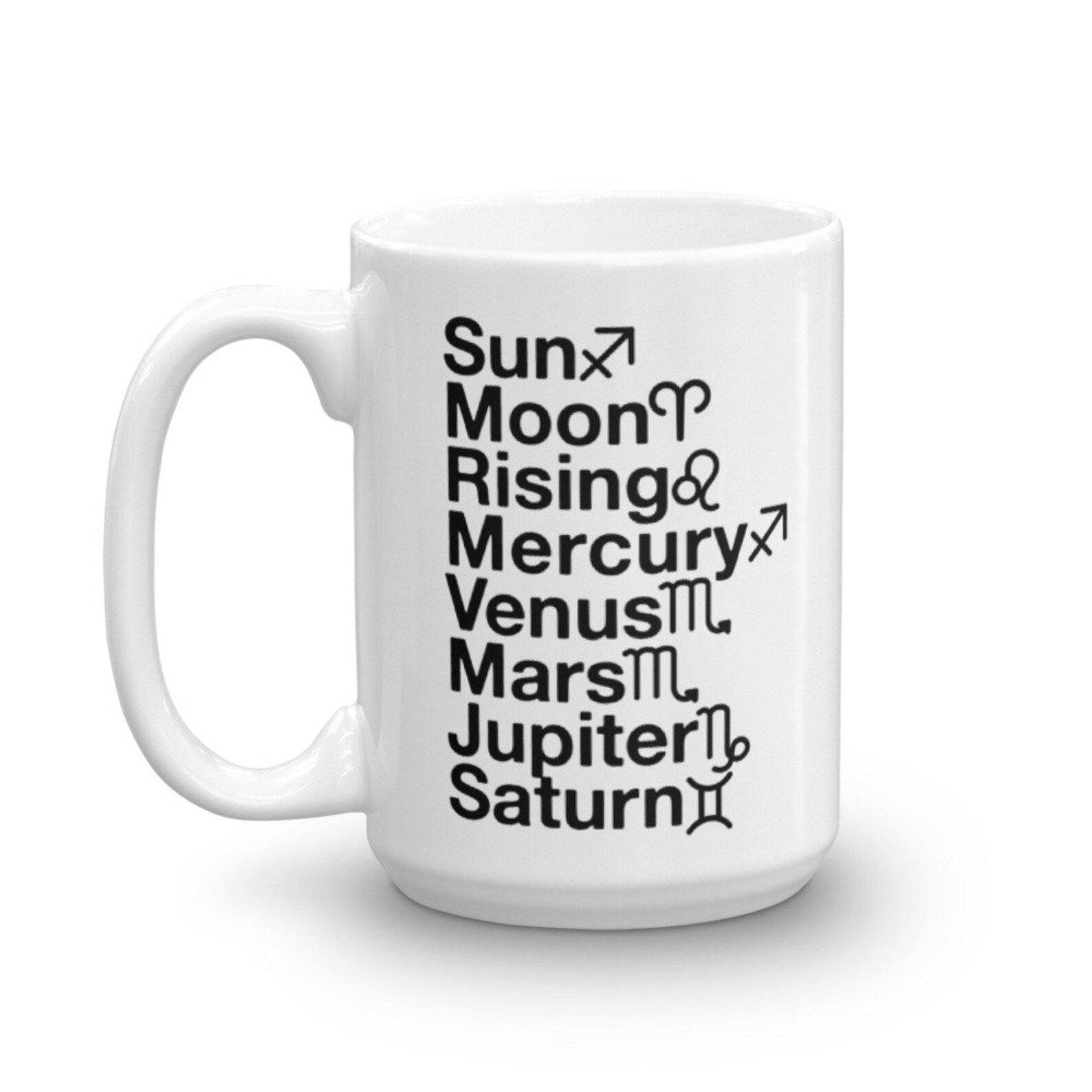 Zodiac Mug Birth Chart Astrology Mug Scorpio Mug Aquarius Etsy