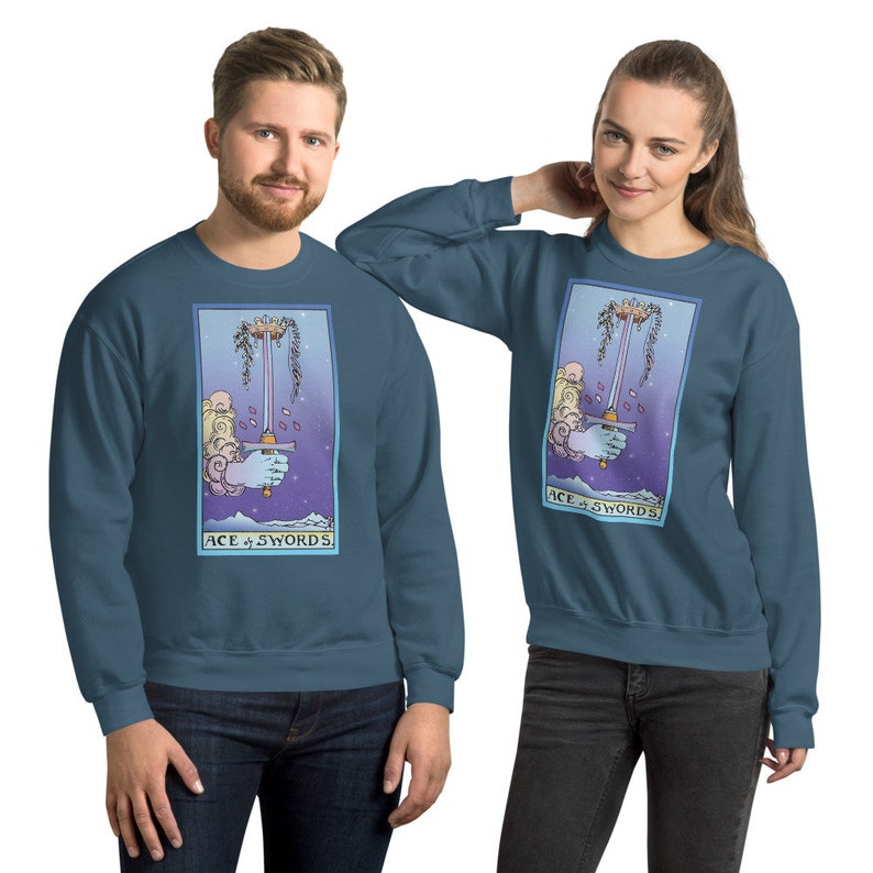 Ace of Swords, Tarot Sweater, Tarot Shirt, Witchy Sweater, Witchy Top image 3