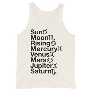 Carta natal, Carta de nacimiento, Camisa de astrología, Regalo personalizado, Carta de astrología Oatmeal Triblend