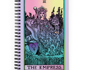Tarot Journal, Empress Tarot, Tarot Notebook. Blank Paper.