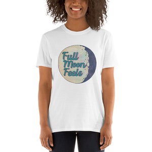 Full Moon Feels Shirt, Witchy Cotton Tee image 7