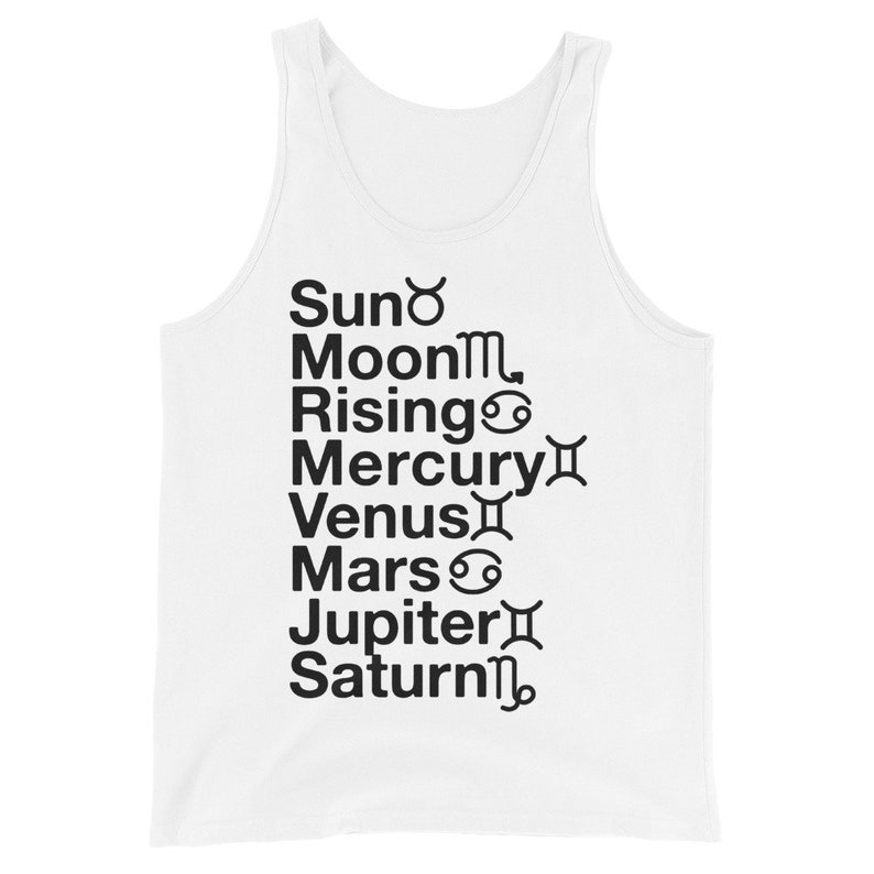 Carta natal, Carta de nacimiento, Camisa de astrología, Regalo personalizado, Carta de astrología White