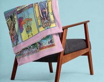 Couverture confortable de jeu de tarot en microfibre, décoration de sorcière, tapisserie, cadeaux couleurs confortables