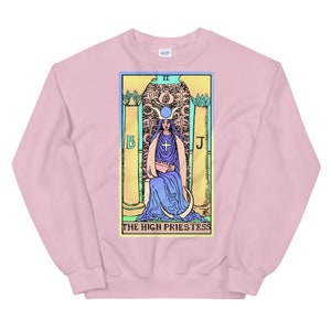 Haute Prêtresse Tarot Chemise Pull Witchy Vêtements Light Pink