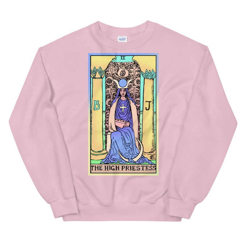 Haute Prêtresse Tarot Chemise Pull Witchy Vêtements Light Pink