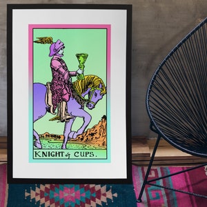 Knight Of Cups modern witch tarot art print UNFRAMED