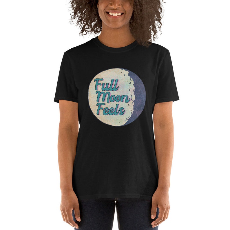 Full Moon Feels Shirt, Witchy Cotton Tee image 5