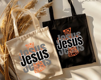 Sac fourre-tout Jésus, sac fourre-tout chrétien, sac fourre-tout Faith, sac de versets de la Bible, sac d'église, idées cadeaux chrétiens, cadeaux bibliques, sac de livres