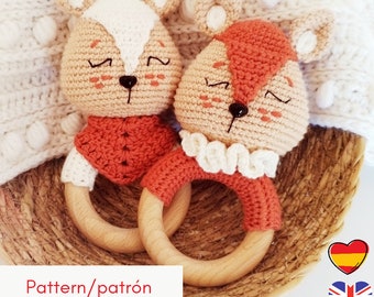 crochet rattle, crochet pattern, squirrel crochet, baby rattle, baby gift, crochet pdf, baby toy, baby craft, easy crochet, begginer pattern
