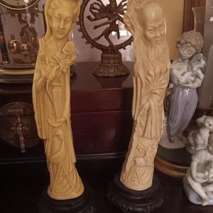 Chinese Immortals Hand Carved Resin Figurines Home Decor Statue Figures