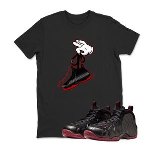 Cartoon Hand - Air Foamposite One COUGH DROP Matching Shirt, Sneaker Graphic Tee ,Sneaker Match, Adults & Kid Tee