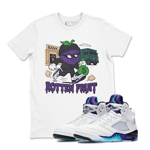 ROTTEN FRUIT Shirts To Match Jordans 5 Grape 2025, Jordan 5 Grape Sneaker Match Shirts, Motion 5s Tshirts, Jordan 5 Grape