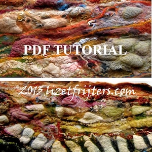 Hodgepodge Nuno Felted Textured Reversible Scarf PDF Tutorial Pattern  ENGLISH ONLY  - Wet Felted  Instant Download