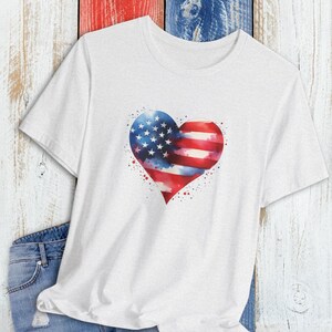 American Flag Heart Shirt, Patriotic Shirt, 4th of July Shirt, Independence Day Shirt, America Shirt, Memorial Day Shirt, USA Shirt