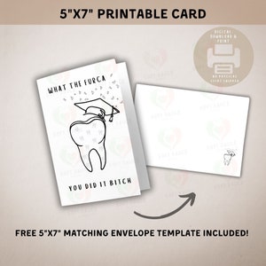 Dental Hygienist Graduation Gift, Dental Hygienist Card, Dental School Graduate Funny Gifts, Dentist Congratulations Card, Dentist Card