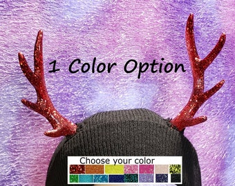 MADE TO ORDER Antler Horn beanie