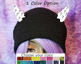 MADE TO ORDER Custom color Horn Beanie