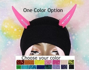 MADE TO ORDER Mega Oni Horn Beanie One color option