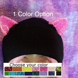 MADE TO ORDER Cat Ear Beanie 1 Color Option