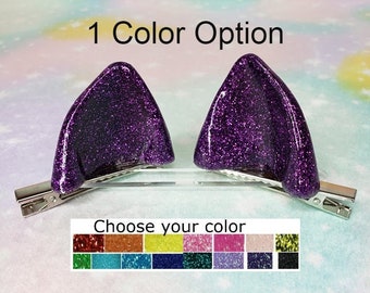 Cat Ear Hair Clip MADE TO ORDER Pick your color