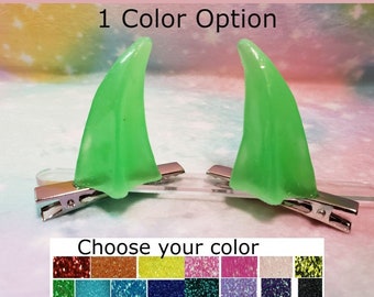 MADE TO ORDER Clip On Horns 1 color option Pick your color