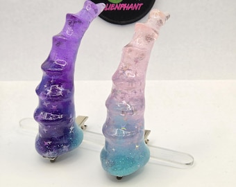 Ready to Ship Pastel Galaxy Antelope Clip on Horns