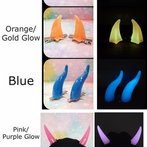MADE TO ORDER Clip On Horns 1 color option Pick your color image 8