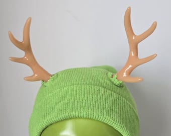 Ready To Ship GLOW RED  Antler Beanie