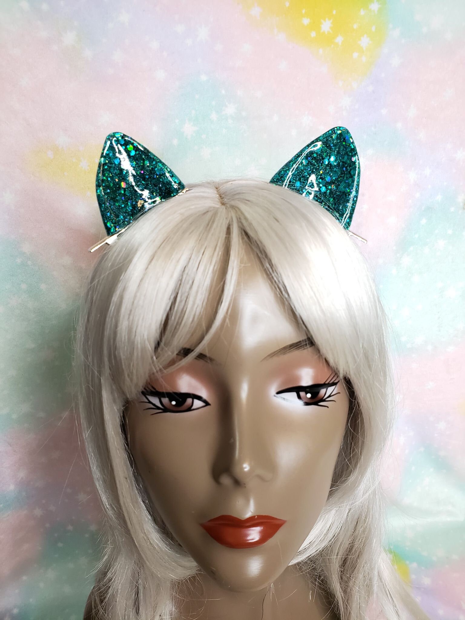 猫耳ヘアクリップ 受注生産 お好きな色をお選びください - Etsy 日本