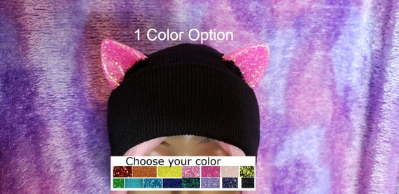 MADE TO ORDER Cat Ear Beanie 1 Color Option