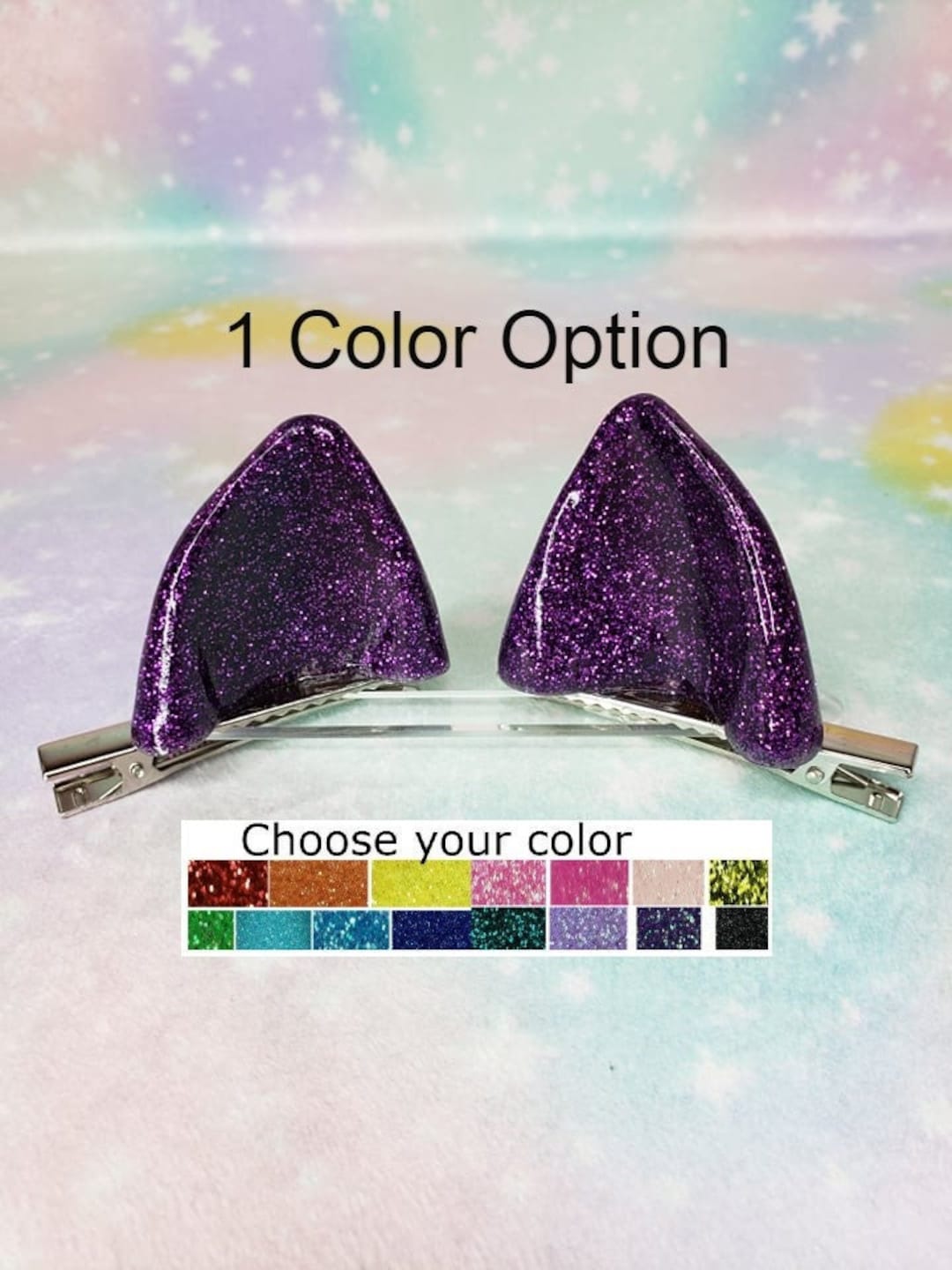 Cat Ear Hair Clip MADE TO ORDER Pick Your Color Etsy