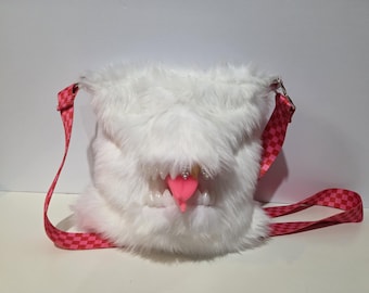 Monster Tote Bag with Glow-in-the-Dark Tongue and Swarovski Crystal Teeth