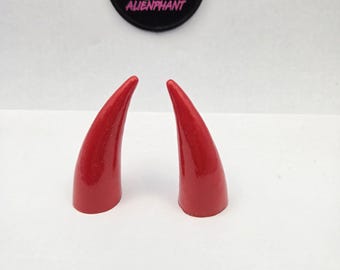 Ready to ship MAGNETIC solid Red oni horns