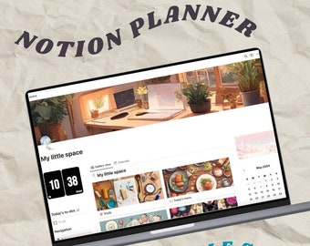 Aesthetic Notion Planner, personal, study, work, finance, lifestyle. all-in-one planner. Notion template life planner