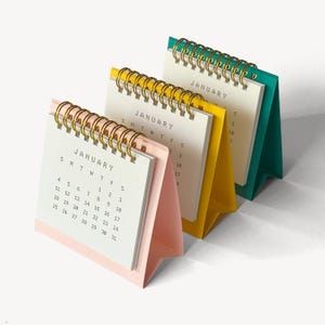 2026 letterpress Desktop Calendar