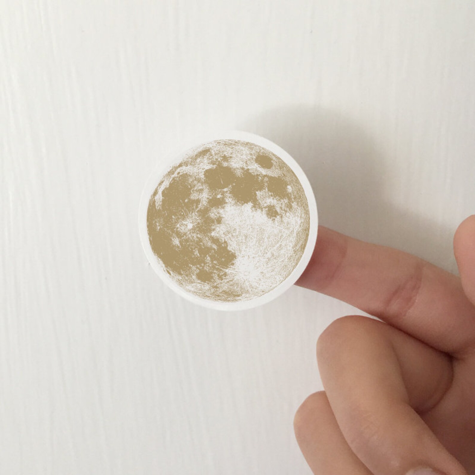 Full Moon Circle Stickers Gold Moon Pack of 10 for Etsy