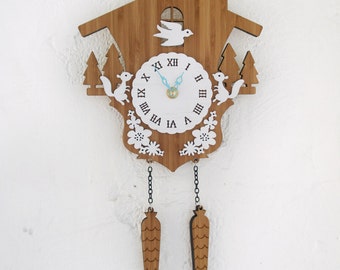 Cuckoo Clock, Modern woodland, Squirrels, Style A