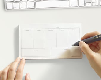 Mini Weekly Planner Desktop Pad 50 Tear off Sheets