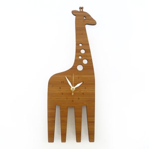 Giraffe Wall clock Animal clock Wall Clock for kids decorative clock safari theme Wall art image 2