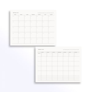 Monthly Weekly Planner, 6 Months, Undated, Calendar Task and To-Do List Planner, 8.5x11 size, Gold Spiral Bound image 3