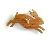 Leaping Rabbit wall clock with numbers
