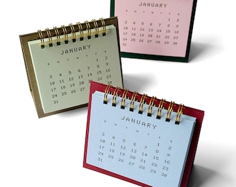 2027 Letterpress Desktop Calendar